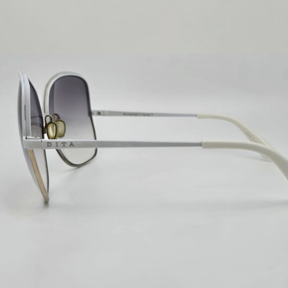 Dita Wonderlust White Gold Beta T Frame Grey Gradient Lens Butterfly Sunglasses main image 14